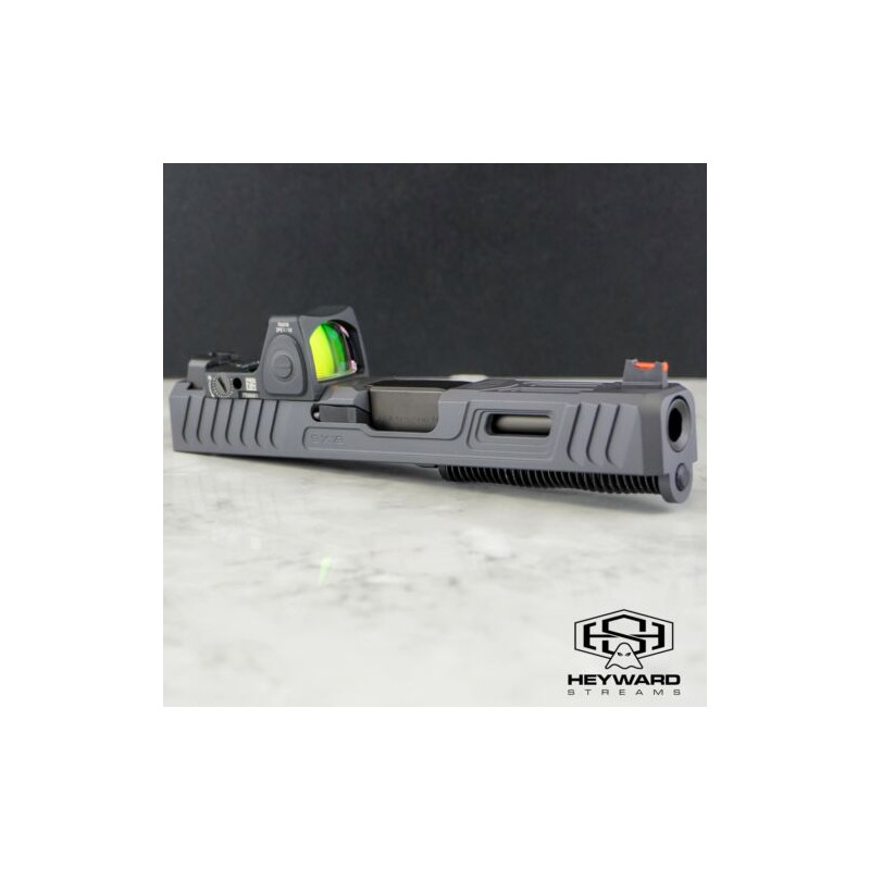 Complete HS-B00 Slide for Glock 19 Gen 3 Sniper Gray Cerakote Finish RMR cut HS Black DLC barrel