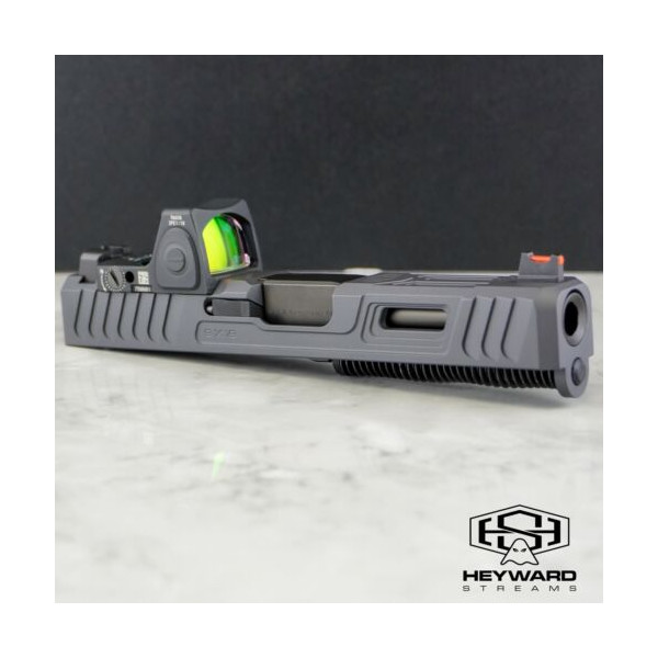 Complete HS-B00 Slide for Glock 19 Gen 3 Sniper Gray Cerakote Finish RMR cut HS Black DLC barrel