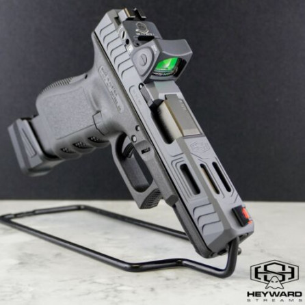 Complete HS-B00 Slide for Glock 19 Gen 3 Sniper Gray Cerakote Finish RMR cut HS Black DLC barrel