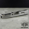 HS-B00 pro Slide for Glock 19 Gen 3 Raw Stainless Steel Finish, RMR cut 9mm