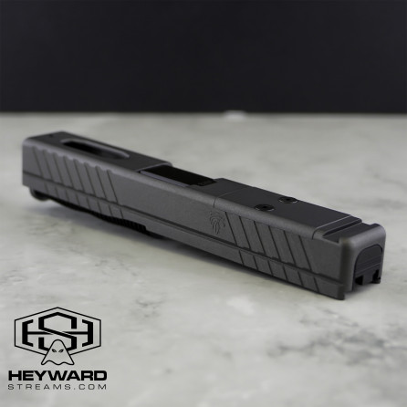 Live Free Armory Complete Top Ported Slide Assembly for Glock 19 Gen 3, Model style: Combat, Tungsten Gray, RMR Optic cut, 9mm