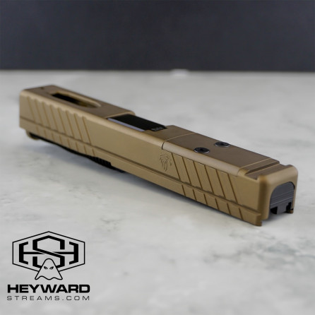 Live Free Armory Complete Top Ported Slide Assembly for Glock 19 Gen 3, Model style: Combat, Burnt Bronze, RMR Optic cut, 9mm