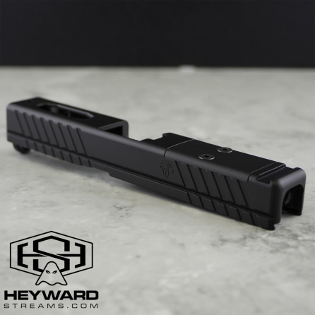 Live Free Armory Stripped Top Ported Slide for Glock 19 Gen 3, Model style: Combat, Armor Black, RMR Optic cut, 9mm