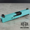 Complete Slide Assembly For Glock 43, 43x, HS OEM Style, Tiffany Blue Finish, 9mm