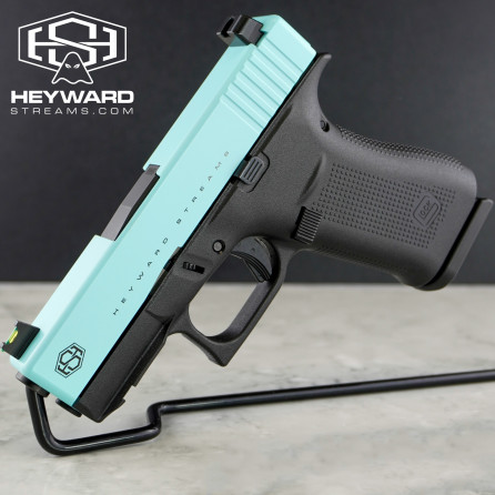 Complete Slide Assembly For Glock 43, 43x, HS OEM Style, Tiffany Blue Finish, 9mm