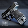 Custom Glock 26 – Hand Stippling, Call Of Duty Design. Grey Battle Worn Cerakote Finish, Zaffiri Precision Upper, 9mm.