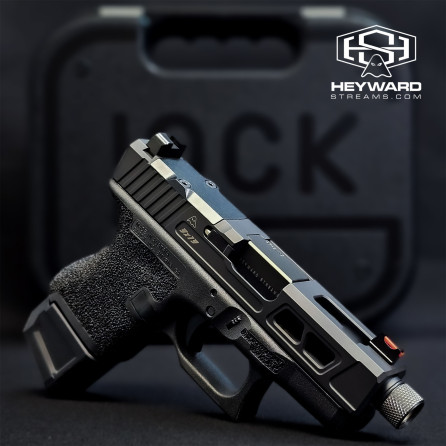 Custom Glock 26 Hand-Stippling, Armor Black Cerakote Hs-J02 Slide, 9mm