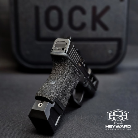 Custom Glock 26 Hand-Stippling, Armor Black Cerakote Hs-J02 Slide, 9mm