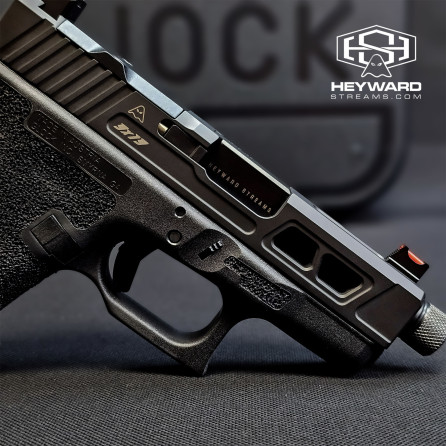 Custom Glock 26 Hand-Stippling, Armor Black Cerakote Hs-J02 Slide, 9mm