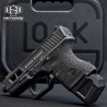 Custom Glock 26 Hand-Stippling, Armor Black Cerakote Hs-J02 Slide, 9mm