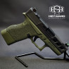 Custom Glock 43, Ultra-Compact, Full Hand-Made Stippled, Od Green Cerakote, 9mm