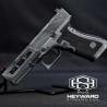 Custom Glock 17 Gen 5 Hand-Made Stippled, Grey Battleworn Cerakote, 9MM