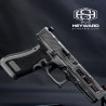 Custom Glock 17 Gen 5 Hand-Made Stippled, Grey Battleworn Cerakote, 9MM