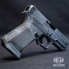 Glock Plataform Pistol (G19), Compact, Grey Battle Worn Cerakote Finish, 9mm.