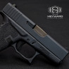 Custom Glock 43, Ultra-Conceal 9mm, Chantel Blue+Sniper Grey, Hand-Stippling