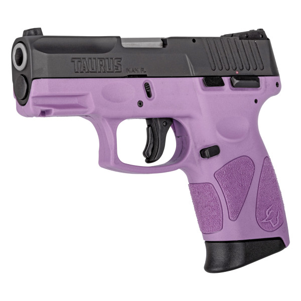 Taurus USA, G2C, Semi-automatic, Compact , 9MM, 3.2" Barrel, Light Purple Polymer Frame, Manual Thumb Safety