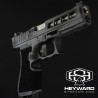 Customized Glock 17 Gen 4, Semi-automatic, Zaffiri Precision ZPS. 3 Upper, Grey Battle Worn Finish, 9mm