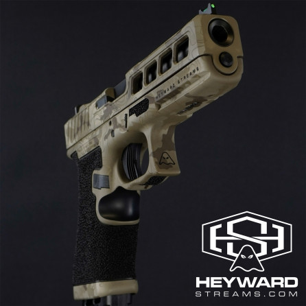 Customized Glock 17 Gen 3, Semi-automatic, Zaffiri Precision ZPS. 3 Upper, FDE Multicam Finish with Topography, 9mm