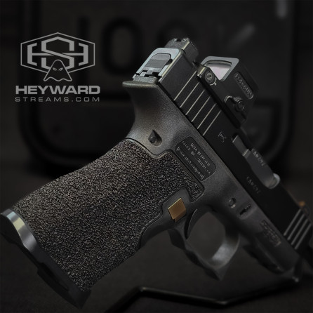 Custom Glock 43X MOS, Hand-Stippling, Green/Red Dot Holosun Eps, Ultra-Conceal Size, 9MM