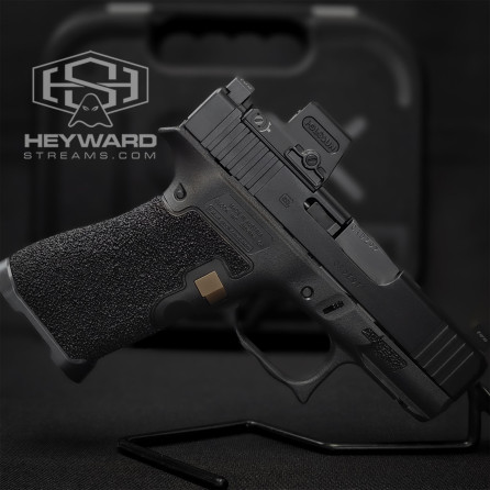 Custom Glock 43X MOS, Hand-Stippling, Green/Red Dot Holosun Eps, Ultra-Conceal Size, 9MM