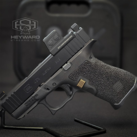 Custom Glock 43X MOS, Hand-Stippling, Green/Red Dot Holosun Eps, Ultra-Conceal Size, 9MM