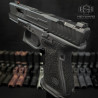 Glock 19 Gen5, Tactical-Precision Upgrades, Hand-Stippling, HS-B00 Slide, Sniper Grey Cerakote Finish