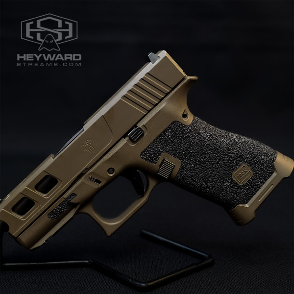 Custom Glock 43x, Ultra-Conceal Size, 9mm, Chocolate Bronze Cerakote, 3.5lb Trigger-Work