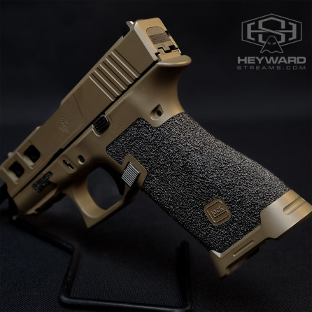 Custom Glock 43x, Ultra-Conceal Size, 9mm, Chocolate Bronze Cerakote, 3.5lb Trigger-Work