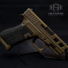 Custom Glock 43x, Ultra-Conceal Size, 9mm, Chocolate Bronze Cerakote, 3.5lb Trigger-Work