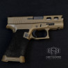 Custom Glock 43x, Ultra-Conceal Size, 9mm, Chocolate Bronze Cerakote, 3.5lb Trigger-Work