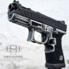 King Sparta, Complete Customized Glock Pistol for Glock 19 Gen 3, Winter Battle Worn, 9mm