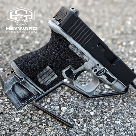 Custom G26 Gen3 – Hand Stippling, Winter Call-Duty Design, OEM Heyward Streams Style Upper, 9mm.