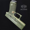 Custom GLOCK 43x, Ultra-Conceal Size, Hand-Stippling, OD GREEN Cerakote, 15 Round Capacity, 9mm