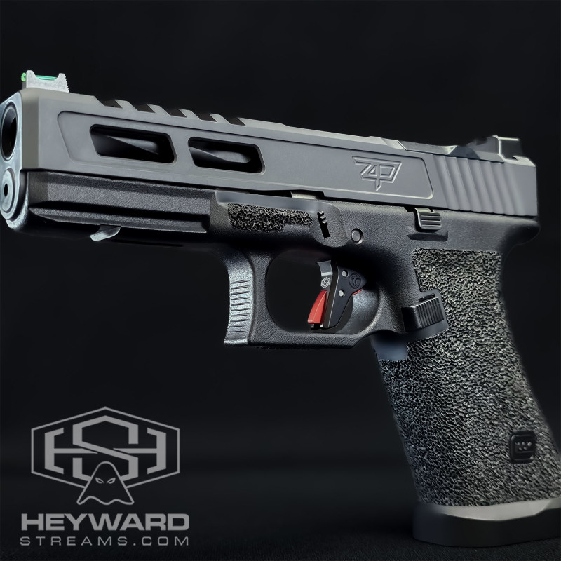 glock17カスタム CUSTOM GLOCK 17 GEN 5, GRIP WORK, ALPHA TIMNEY TRIGGER 2 LB