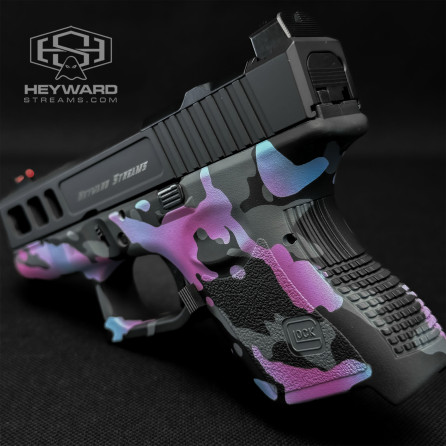 Custom Glock 26 Gen 3 Pistol, HS-J02 Style, Miami Vice Multicam, 9mm