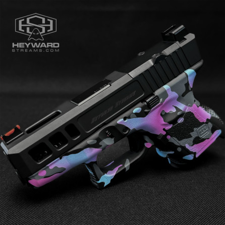 Custom Glock 26 Gen 3 Pistol, HS-J02 Style, Miami Vice Multicam, 9mm