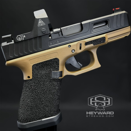 CUSTOM GLOCK 19 GEN 3, GRIP WORK, GLOCK PERFORMANCE TRIGGER 3.5 LB, + OPTIC, 9mm