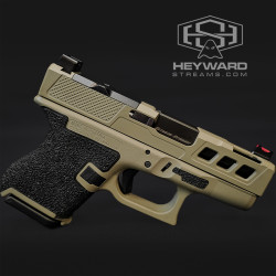 Custom Glock 26 Gen 3 Pistol, Flat Dark Earth, HAND-STIPPLING, 9mm, Sub-Compact Size