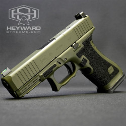 Custom High-End Glock 45 MOS – OD Green Cerakote & Nano X Hand Stippling