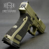 Custom High-End Glock 45 MOS – OD Green Cerakote & Nano X Hand Stippling