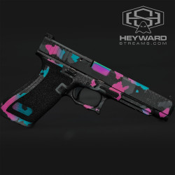 CUSTOM GLOCK 34 GEN 5, FULL CUSTOM WORK, MIAMI-VICE CERAKOTE, 9mm