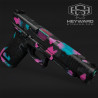 CUSTOM GLOCK 34 GEN 5, FULL CUSTOM WORK, MIAMI-VICE CERAKOTE, 9mm