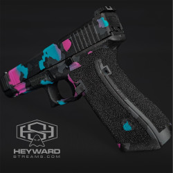 CUSTOM GLOCK 34 GEN 5, FULL CUSTOM WORK, MIAMI-VICE CERAKOTE, 9mm