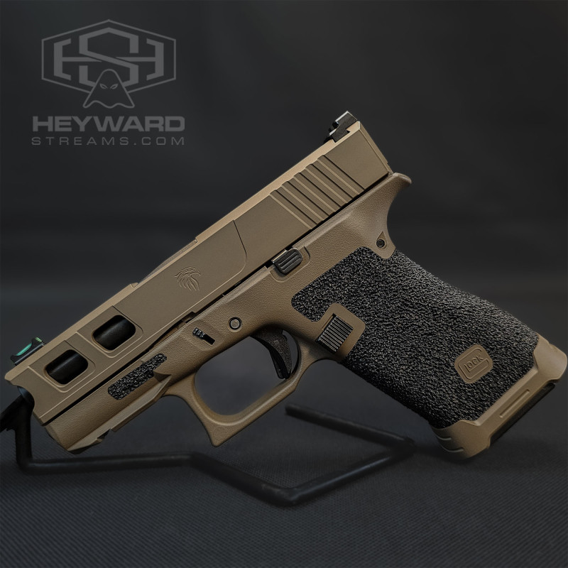 Custom Glock 43x, Ultra-Conceal Size, 9mm, Chocolate Bronze Cerakote, 3.5lb Trigger-Work