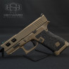 Custom Glock 43x, Ultra-Conceal Size, 9mm, Chocolate Bronze Cerakote, 3.5lb Trigger-Work