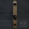 Custom Glock 43x, Ultra-Conceal Size, 9mm, Chocolate Bronze Cerakote, 3.5lb Trigger-Work