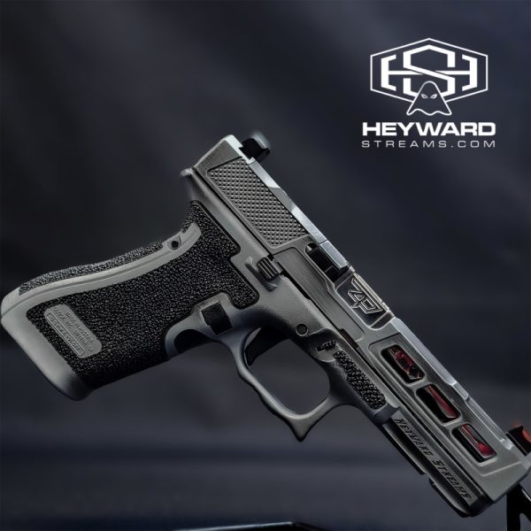 Custom Glock 17 Gen 5, Stippled, Gray Battle Worn Cerakote - Image 2