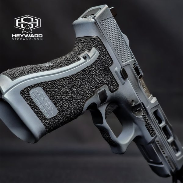 Custom Glock 17 Gen 5, Stippled, Gray Battle Worn Cerakote - Image 7