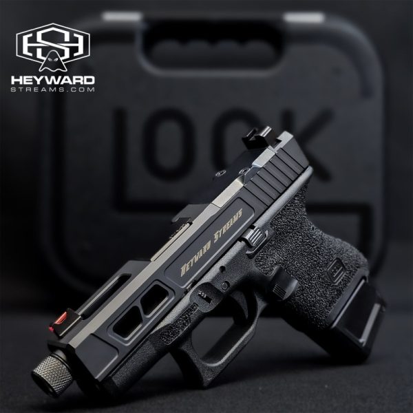 Custom Glock 26 Hand-Stippled, Armor Black Cerakote