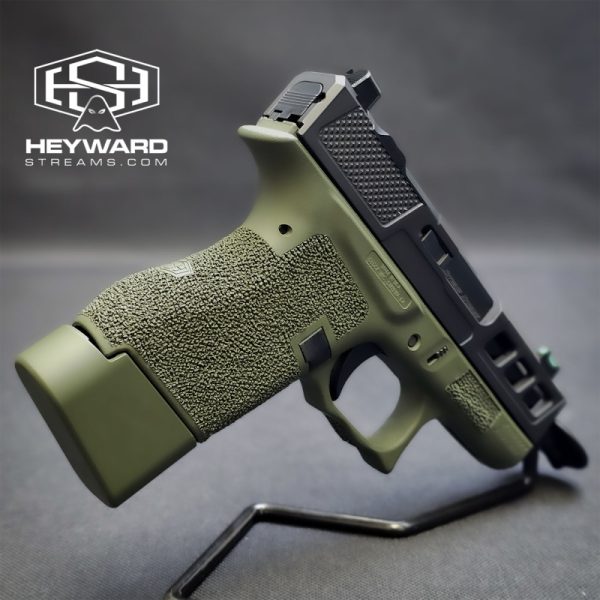 Custom Glock 43, Stippled, OD Green Cerakote - Image 4